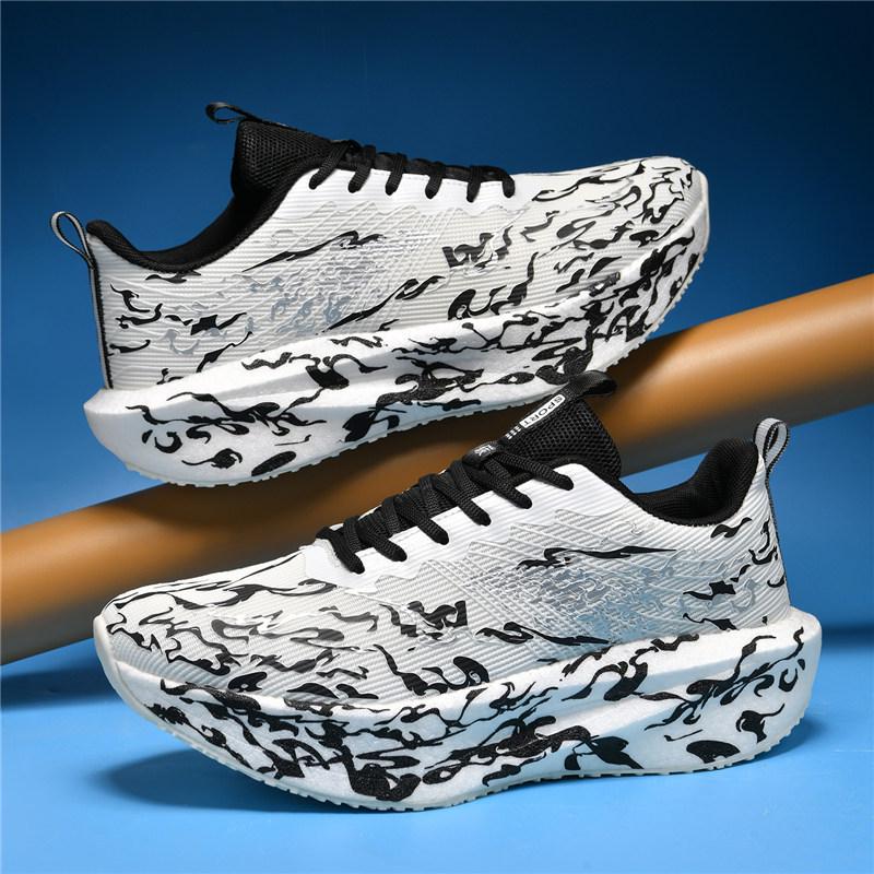 

Youth Carbon Plate Running Shoes - Lightweight, Non-slip, Soft Sole, Perfect for Autumn/Winter Track & Field Racing. 35 чёрный/белый