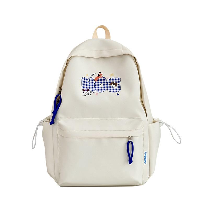 

Простой рюкзак в академическом стиле для прогулок, путешествий, модный, универсальный, для отдыха, школьная сумка для учеников начальной и средней школы large белый