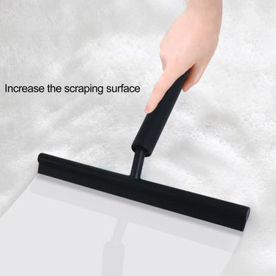 Window Scraper Extendable with Anti-Slip Grip Long Handle Non-drilling Bathroom Silicone Shower Squeegee