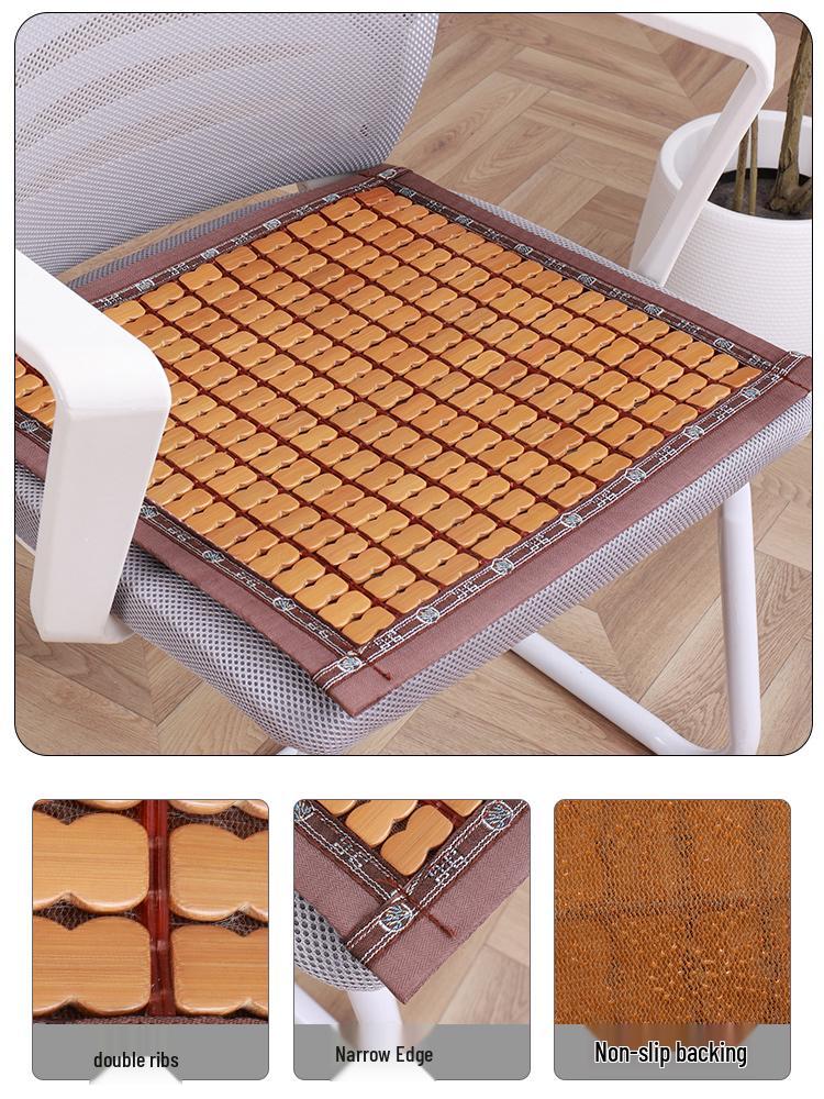 Breathable Bamboo Summer Cool Mat Cushion for Office and Car Chairs
