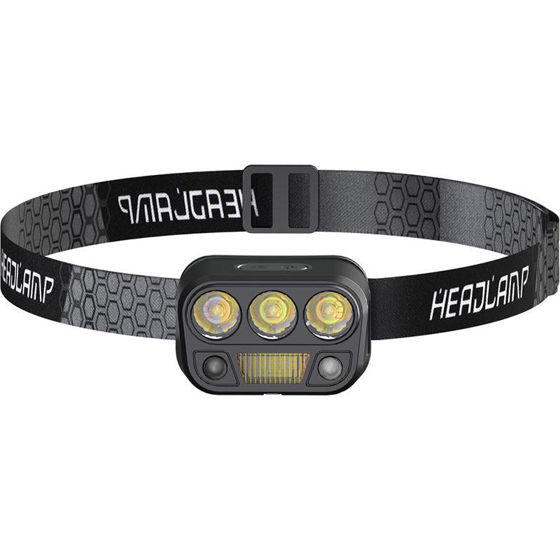 High Lumen LED Headlamp for Climbing & Fishing - Long Battery Life, Strong Light, Motion Sensor.