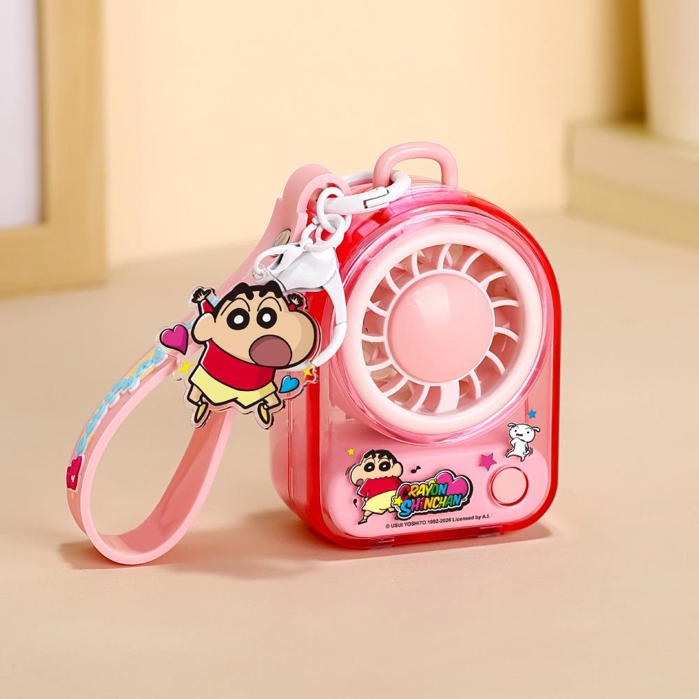 New USB Rechargeable Silent Handheld Cartoon Mini Fan for Kids and Students