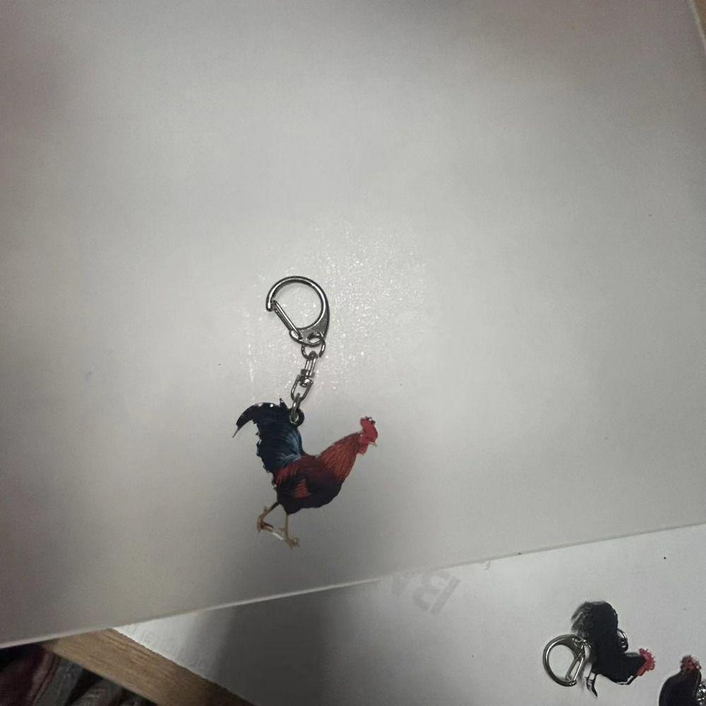Acrylic Backpack Pendant Rooster Bag Hanging Birthday Gift Chicken Acrylic Keychain  Gift