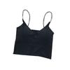 Versatile Ice Silk Camisole with Padded Bra and Beautiful Back Design