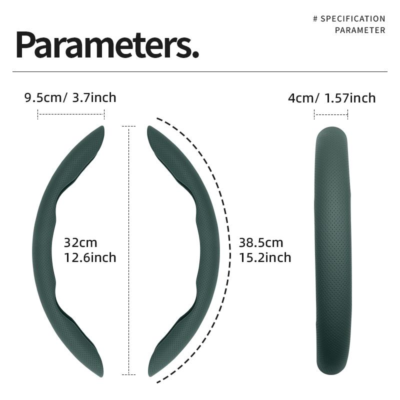Suitable for Mercedes-Benz Breathable Holes Leather Steering Wheel Cover Segmented Quick Release Design Non-Slip and Durable E Class S C a Glc Suv