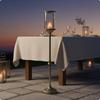 2 Pieces Floor Candle Holder Metal Build Standing Candlestick Stable for Outdoor