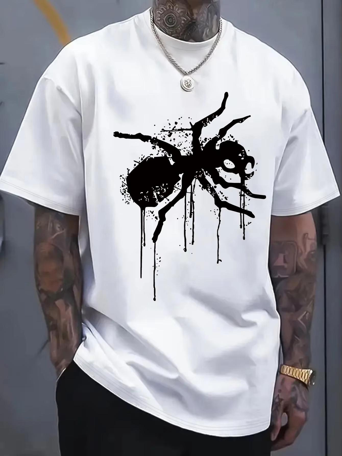 

Men The Prodigy Band Graphic T-Shirt Extreme Invasion Spider-like Ant Design,Summer Tee for Concerts Everyday Casual Wear - M... 5XL різнокольоровий
