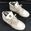 DIESEL Genuine Cow Leather High Cut Sneakers Short Boots White Size 25.5(USED)