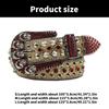 Blingbling Rhinestones Waist Belt Studded Grommet Buckle Rivets Costumes Rhinestones Heavy Duty for Jeans Pants