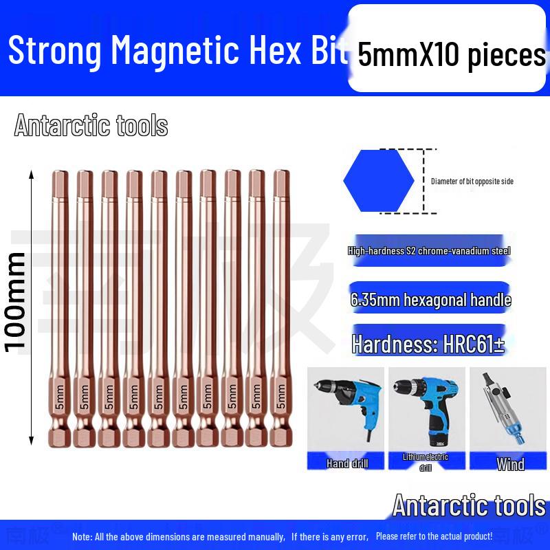 Industrial-Grade Strong Magnetic Hex Bit Extension for Electric & Pneumatic Screwdrivers and Drills