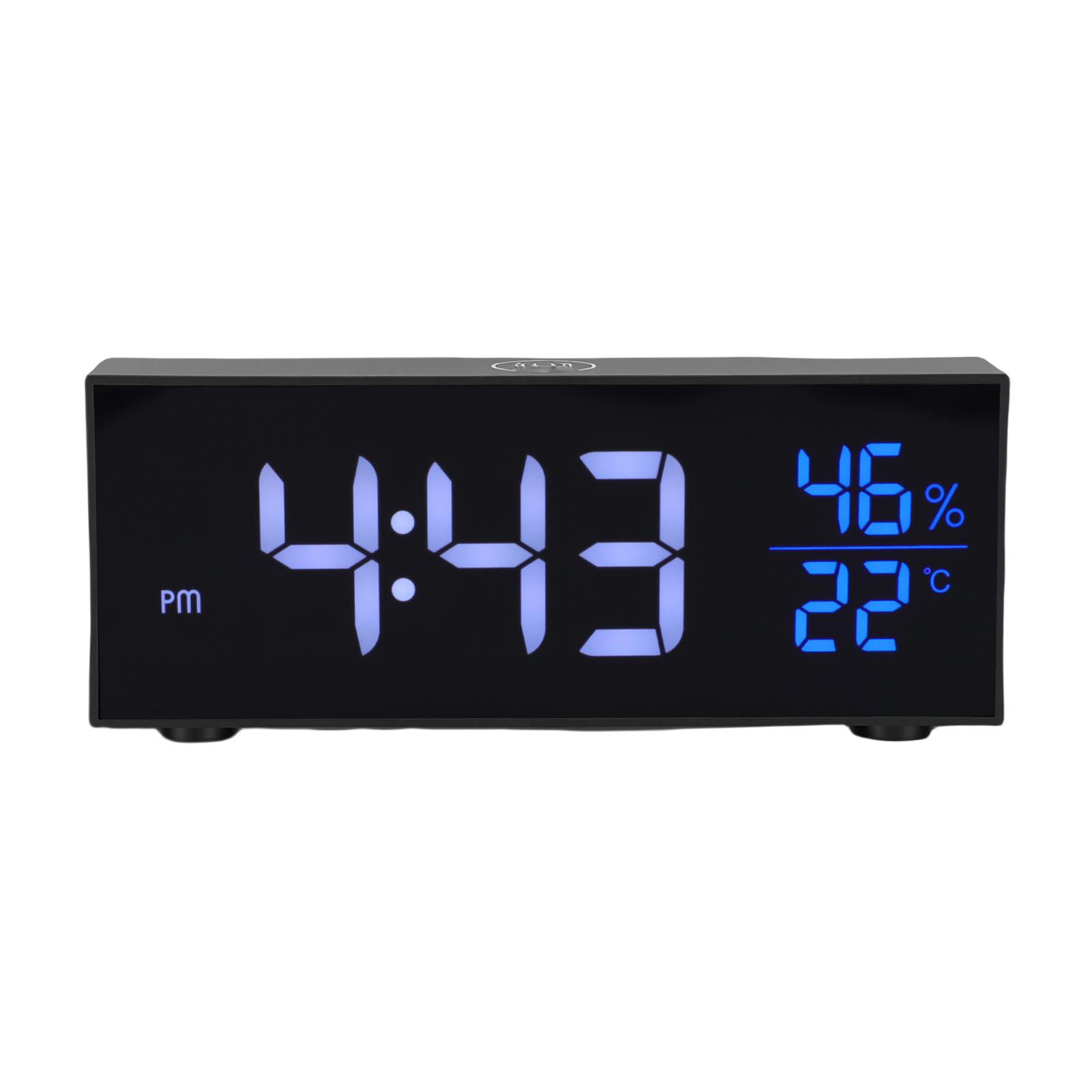 

Digital Alarm Clock 2.15 Inch LED Display Dual Alarms Adjustable Volume Dimmable 12H 24H Electronic Desk Clock with чёрный