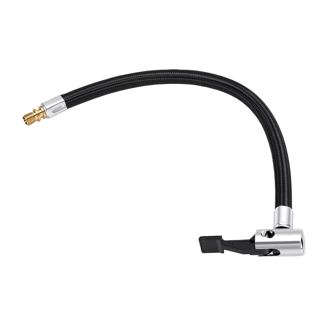 Tire Inflator Extension Tube 30cm Length Self Locking Air Nozzle Air Tire Inflator Pump Hose with M6 M8 Adapter