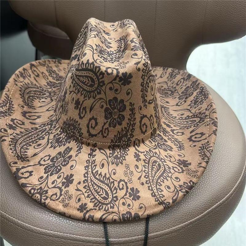 New cashew western cowboy hat retro felt hat Tibetan men's and women's hats American hood
