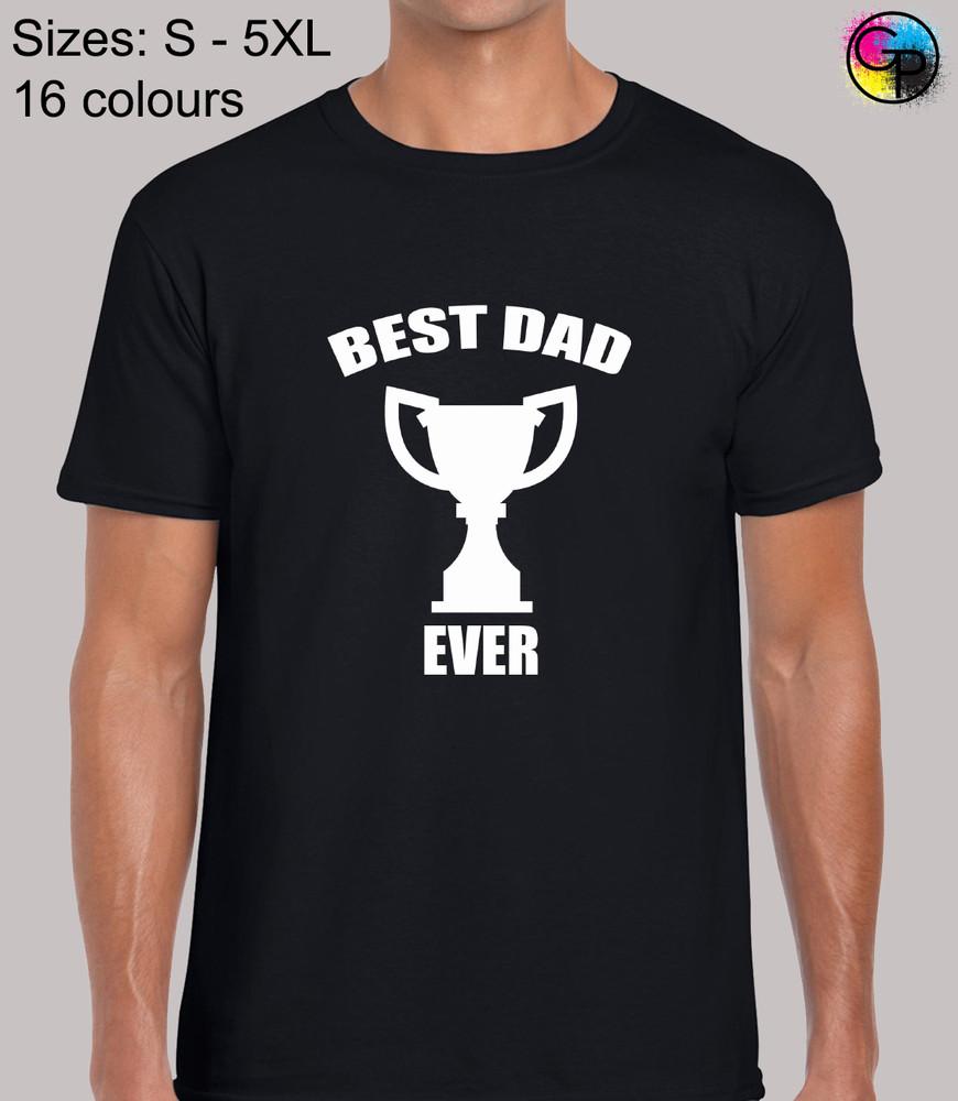 

Best Dad Ever Cool Regular Fit T-Shirt Top TShirt Tee Gift for Men Fathers Day M