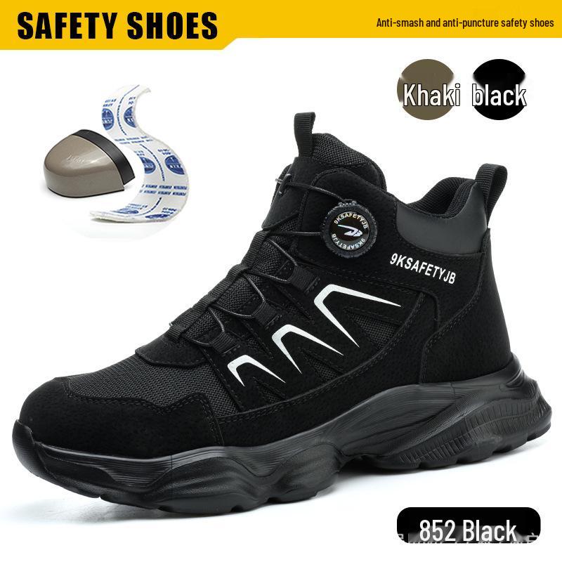 Men's High-Top Waterproof Safety Boots – Anti-Smash, Anti-Puncture, Comfortable for Extended Wear