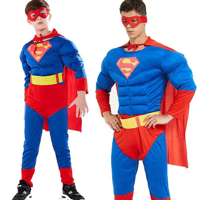 Exquisite Superman Superhero Christopher Reeve Muscle Jumpsuit For Halloween And Cosplay