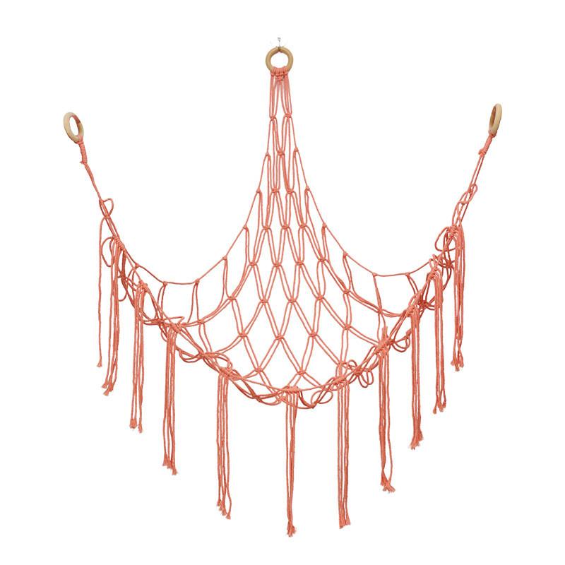 

Kids Toy Hammock Cuddly Soft Doll Storage Triangle Mesh Net Bedroom Decoration розовый