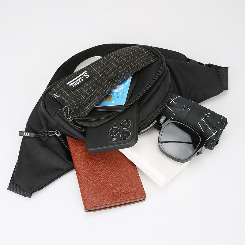 Unisex Large Capacity Fitness Waist Pack Portable Anti Theft Ultra Thin Small Chest Bag Sports Outdoor Leisure Running Waist Bag