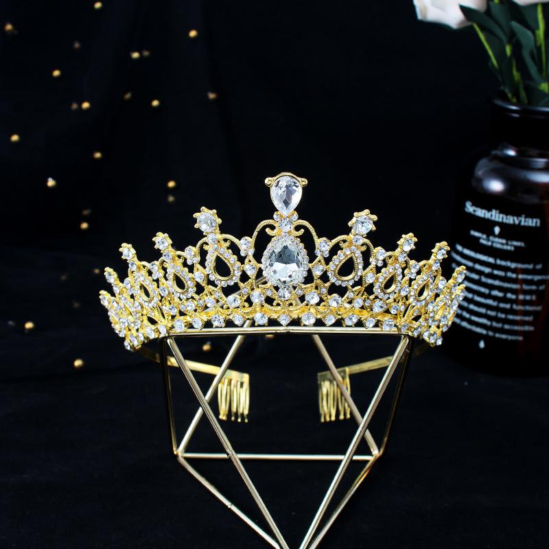 European American Birthday Party Crown & Strap Bride Wedding Dress Accessories