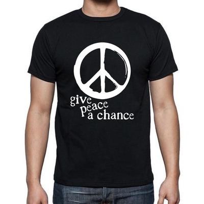 Gib dem Frieden eine Chance T-Shirt Tee Zeichen Liebe friedlich