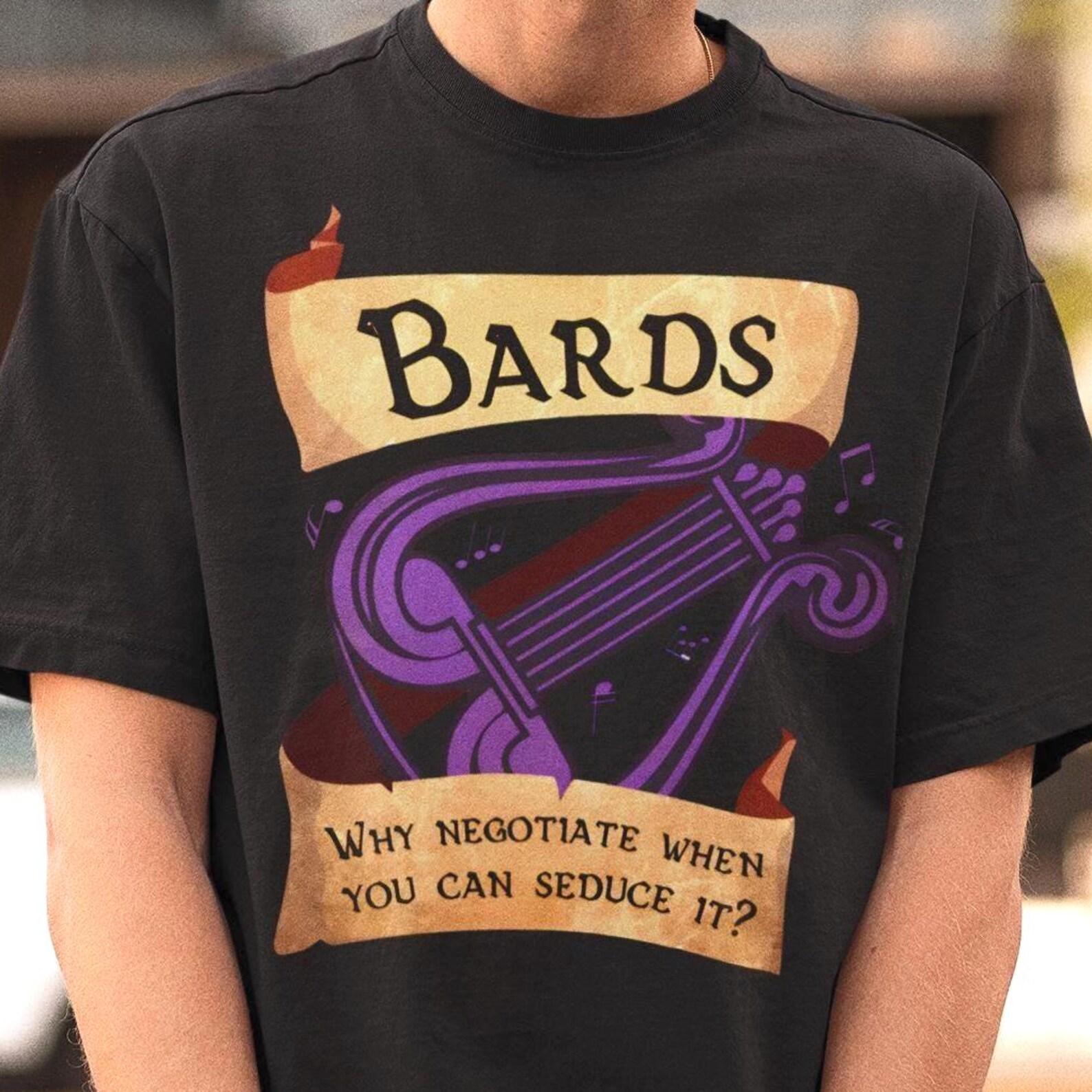 D&D Bard T shirt - Dungeons and Dragons Shirt,Board Game Tees,DnD Sweatshirt 4XL
