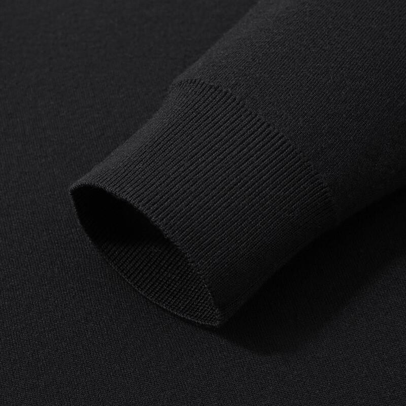 LUOZI Men's Loose-Fit Round Neck Wool Sweater