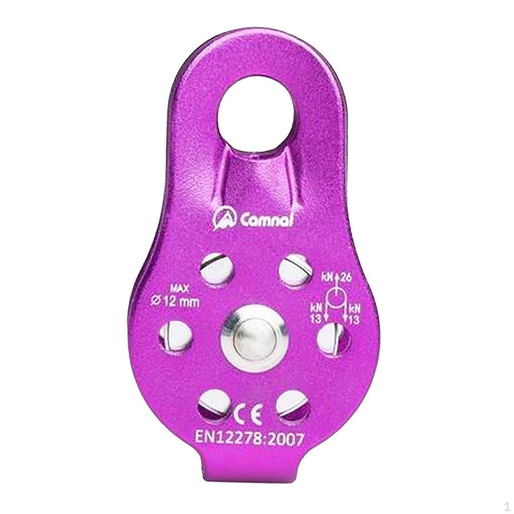 Pulley 26kN Rescuing Climbing with Ball Bearing Rock Single Aluminum Fixed Eye