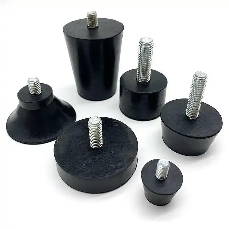 10Pcs Rubber Adjustable Feet Pad With Screw M6 M8 M10 Table Chair Balck Leveling Foot Pad Furniture Leg Anti-shock Protection