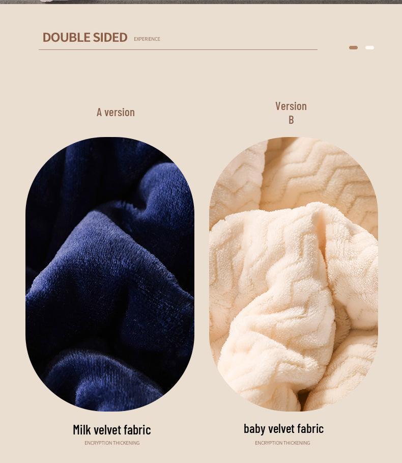 New A/B Style Baby Velvet Quilted Warm Lambswool Blanket - Thickened for Autumn/Winter