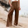 Dámská móda volné ležérní kalhoty s elastickým pasem a širokými nohavicemi ležérní kalhoty