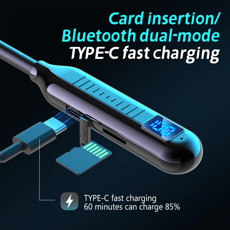 Bluetooth 5.2 Earphones Wireless Headsets Support Tf Card Play Hifi Stereo Headphones Led Waterproof Earbuds Long Standby Time