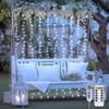 JMEXSUSS 300 LED Remote Control Curtain Lights, Plug in Fairy Curtain Lights Outdoor, Window Wall Hanging String Lights for Bedroom Indoor Dorm