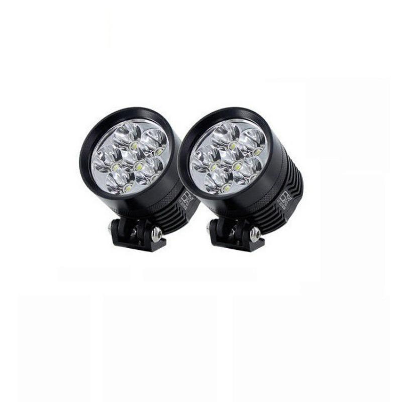 1/2pcs 60W 6500LM 6LED Motorcycle Headlight - Waterproof Driving Spotlight Front Fog Light for Moto Auto Parts