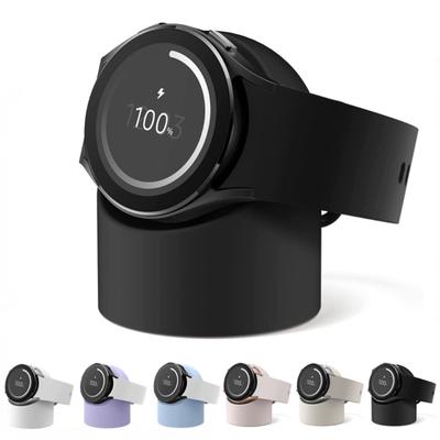 USB-Ladegerät Ständer Aufbewahrungsplatz Tragbares Ladekabel Silikonhalter Basis Kompatibel für Watch 5 Smartwatch Halter
