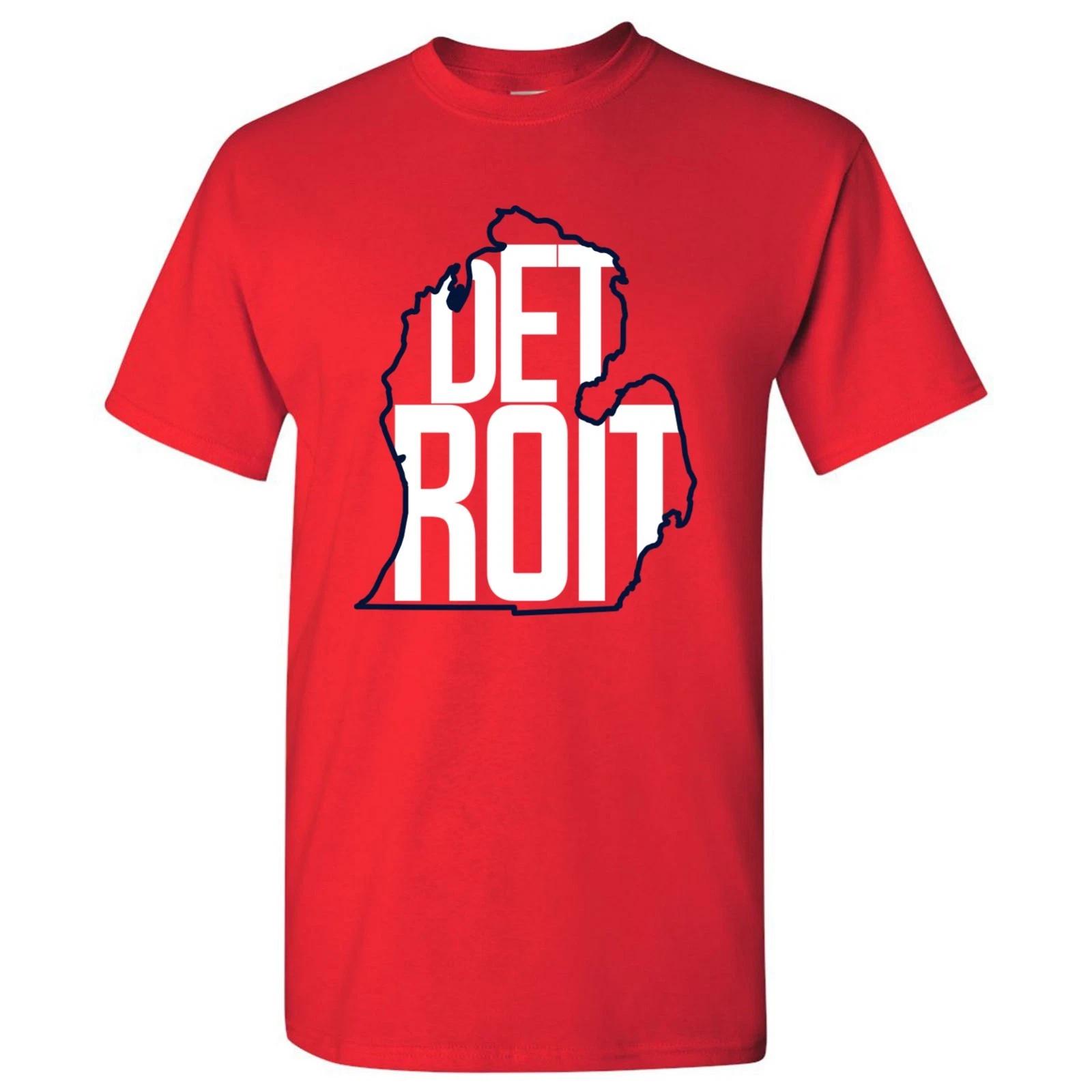 

Detroit Basketball State Outline Unisex T-Shirt - Red S