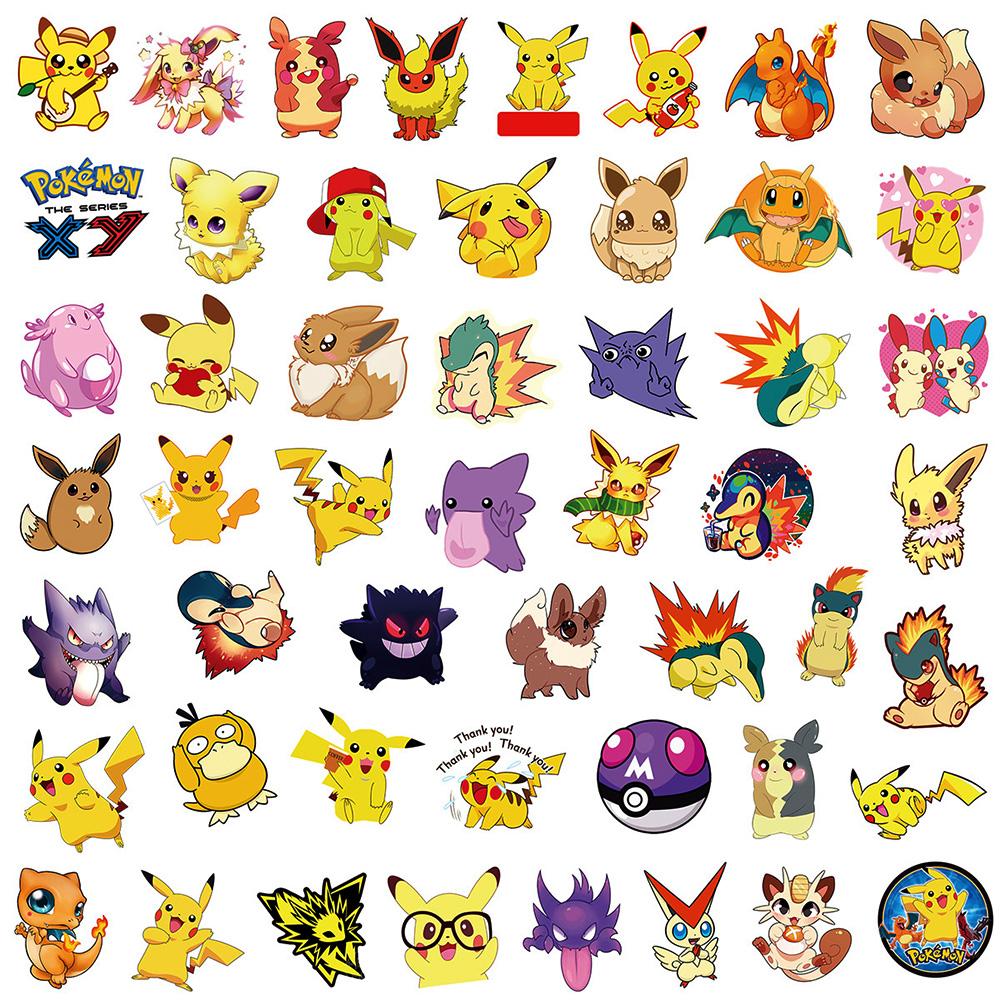 10/30/50/100pcs Anime Graffiti Stickers Cute Pikachu Decals Water Bottle Notebook Skateboard Kawaii Cartoon Sticker Pack