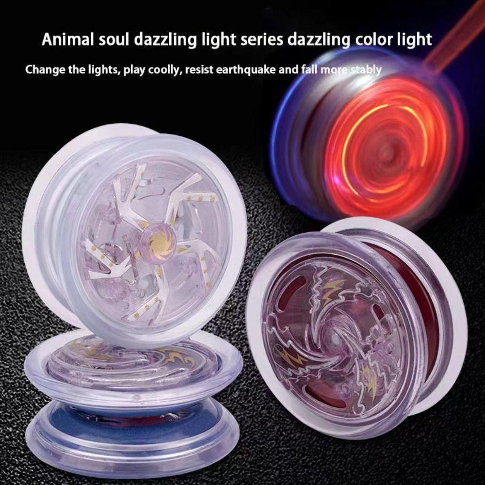 

Cartoon Live Sleep Yoyo Plastic Glowing Yoyo High Quality 2A Yoyo Pink