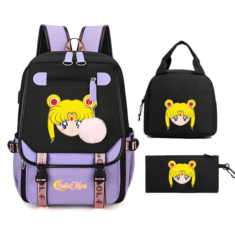 Sailor Moon Cartoon Elementary School Bag Lightweight Junior High School Backpack Women's Large Capacity Travel Bag