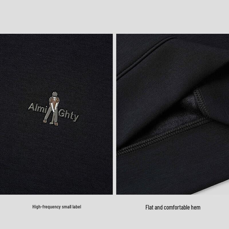 HLA Men's Warm Fleece-Lined Knitted Polo Sweater