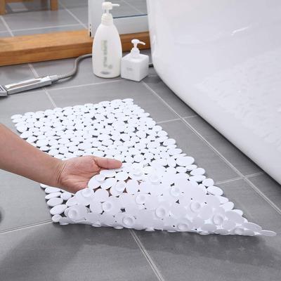 Pebble PVC Anti-Slip Rectangular Shower and Bathtub Floor Mat