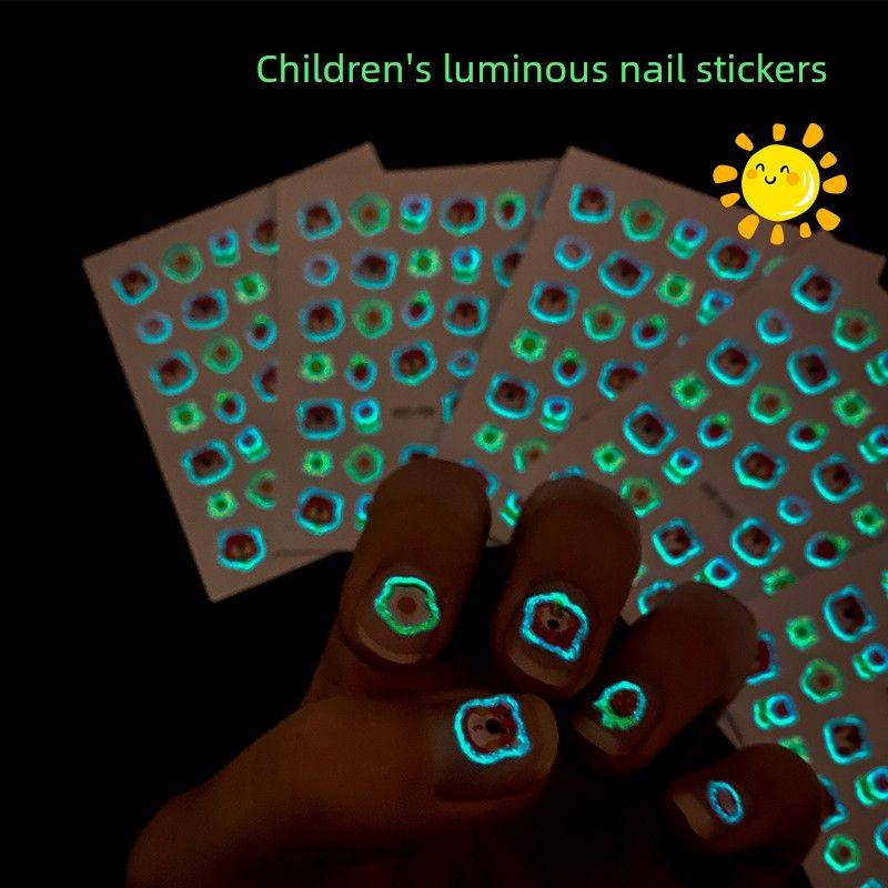 

Luminous Girl Waterproof and Durable Tattoo Princess Nail Sticker Sticker random [10]]