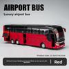 1/32 Scale Diecast Alloy SETRA Luxury Bus Model Children's Toy Car Business Travel Bus Pull Back Sound and Light Miniature