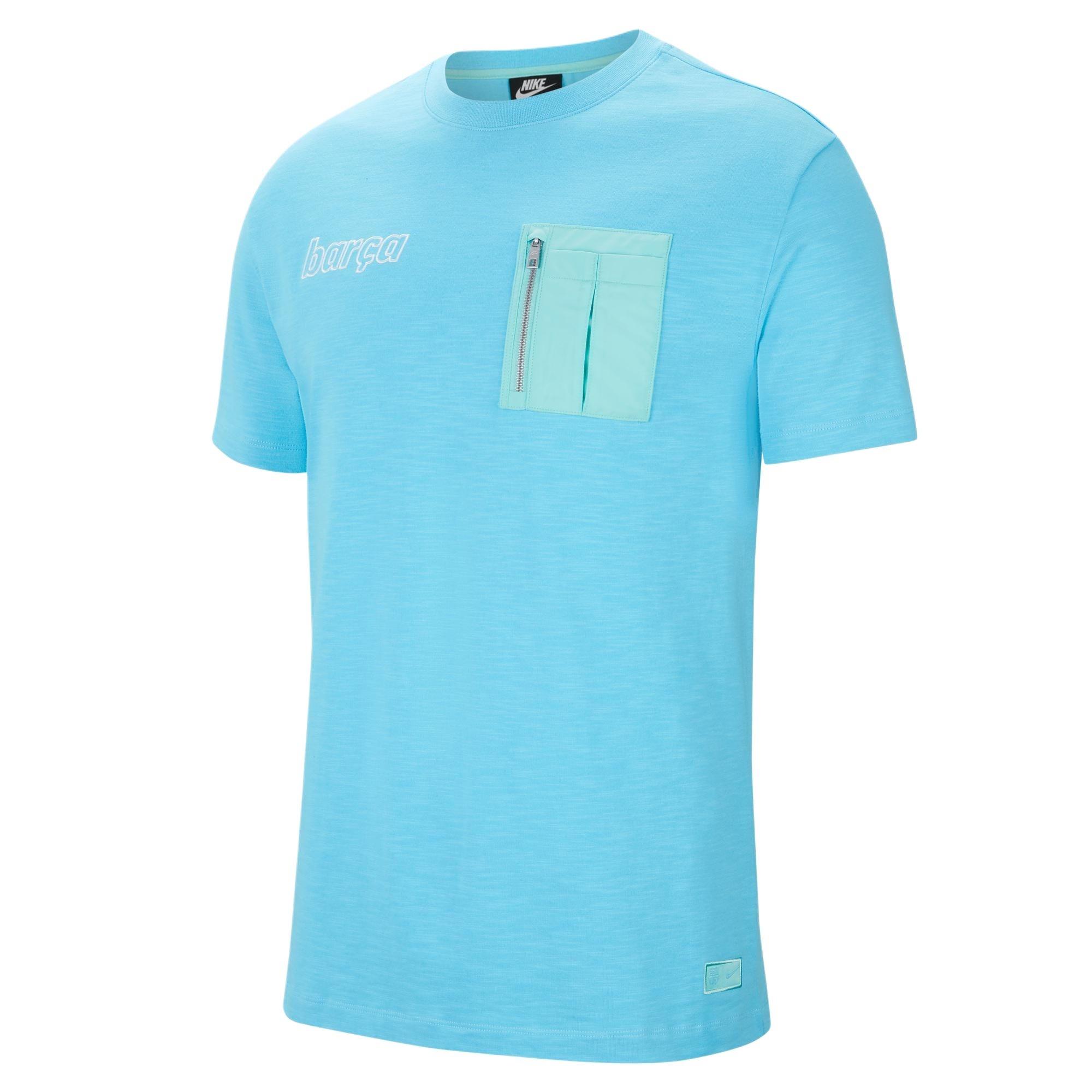 Nike Sportswear FC Barcelona Pocket Training T-Shirt  Blue  Men s DC7280-425 S