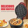 Elektrischer Mini-Waffelmaker Doppelseitige Heizung Hausgemachtes Frühstücks-Röster Küche Kleine Dessert-Kochmaschine