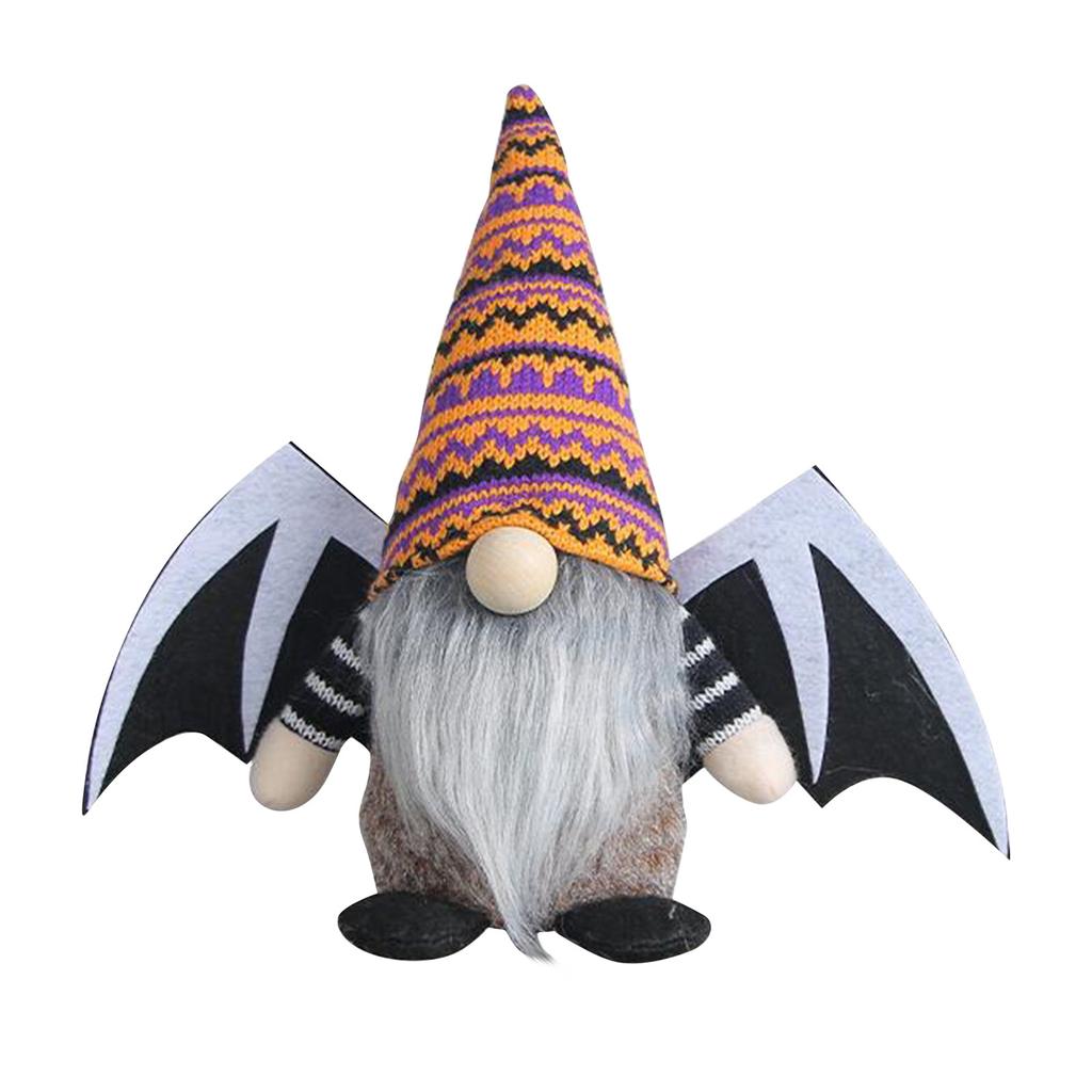Winged Halloween Faceless Doll Cute Plush Companion For Halloween, Halloween Gnome Doll Dwarf Plush Doll Decorations Holiday Gifts Household For Child