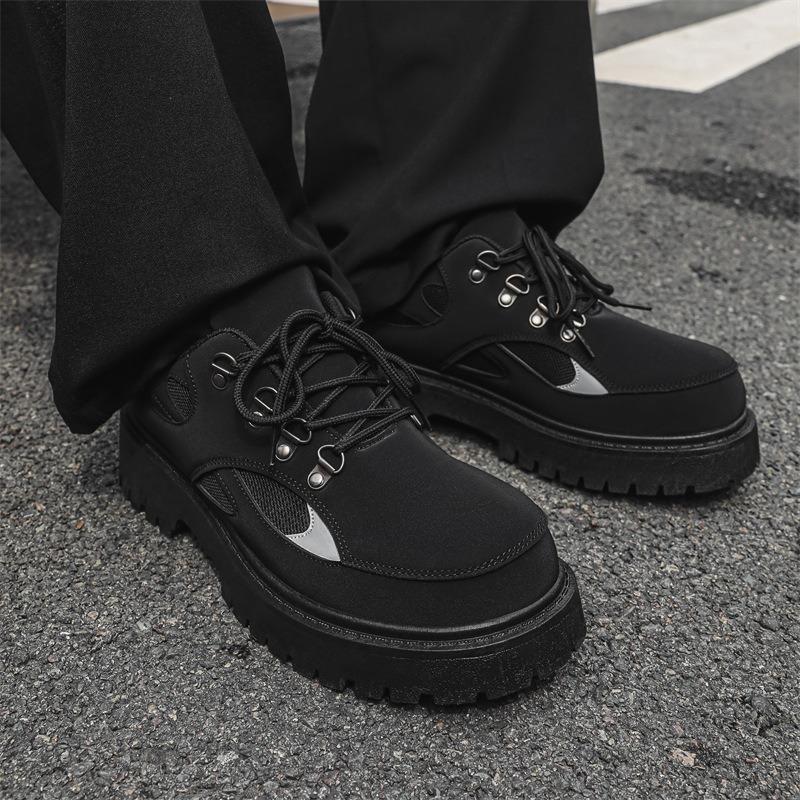 Fashion Men's Fashion Outdoor Casual Shoes Casual Shoes for Men Anti Slip Comfort Work Footwear Retro Locomotive  Tooling Shoes for Mens