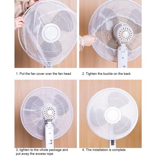 Electric Fan Guard Round Anti-pinch Hand Useful Dust-proof Finger Protector Fan Dust Cover Household Supplies