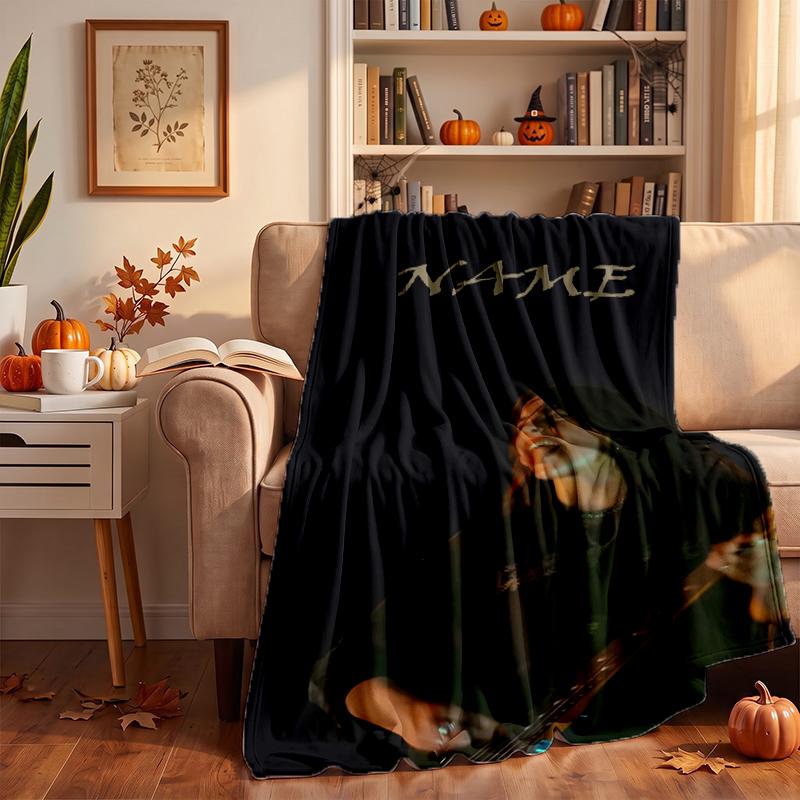 Billie eilish Custom Flannel Blankets Soft Warm Cozy Throws for Home Decor Holiday Gifts