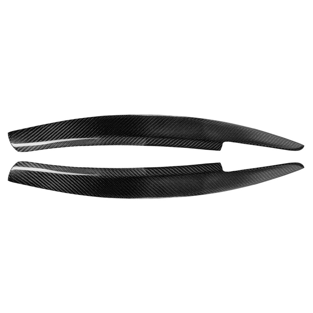 For Volkswagen Scirocco 2008-2017 Real Dry Carbon Fiber Front Headlight Eyelid Eyebrow Cover Panel Decorative Car Accessories