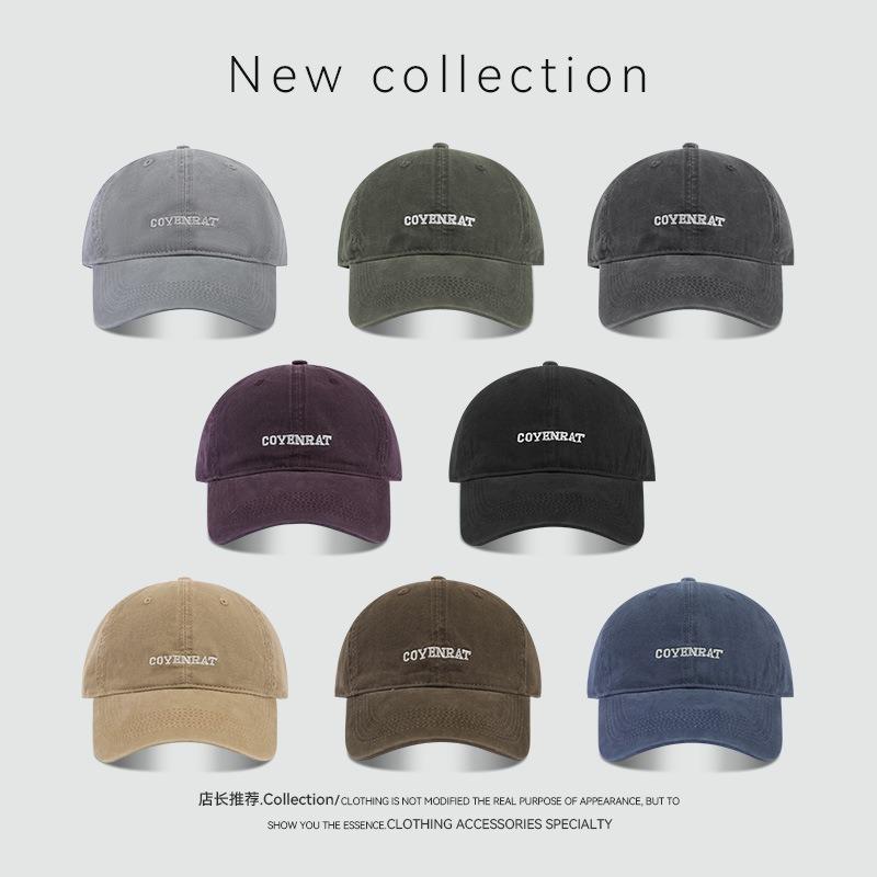 Stylish simple letter embroidery baseball cap street personality sunshade sun protection cap